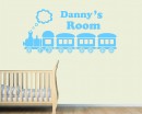 Train Customized Name Children Wall Decals Baby Nursery Name Wall Stickers